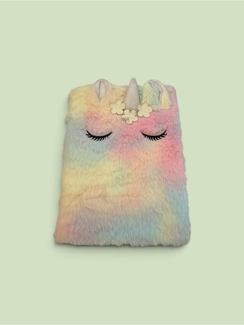 Pastel Rainbow Unicorn Plush Notebook